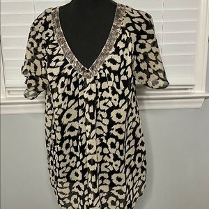 Express Leopard Print Tunic Sz M